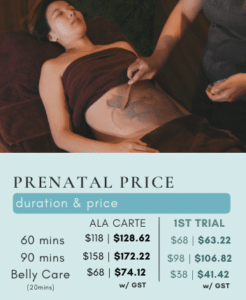 prenatal massage price singapore