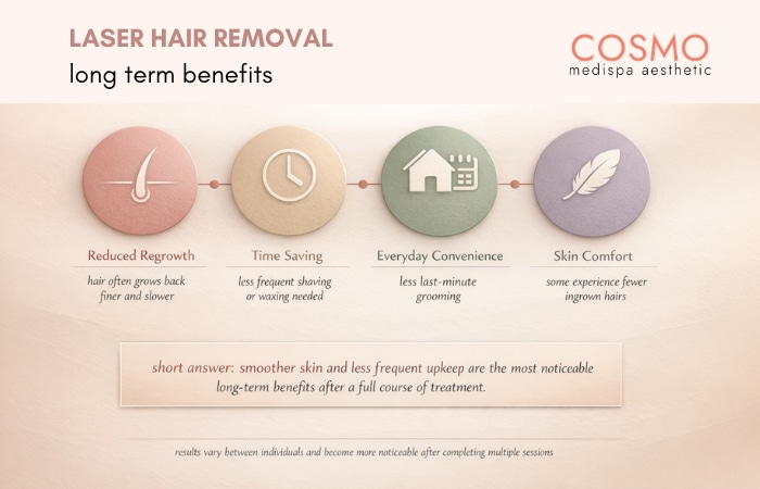 What are the long-term benefits of laser hair removal?