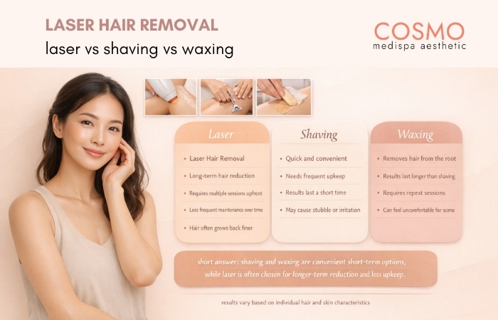 laser hair removal vs shaving vs waxing